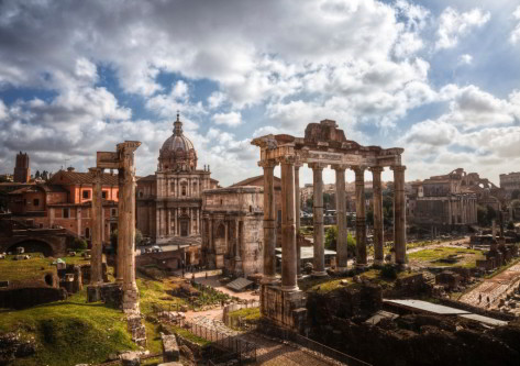 Monumento en el viaje a Roma