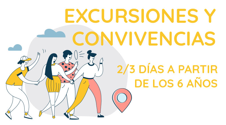 Excursiones y convivencias de 3 y 3 días a partir de 6 años.